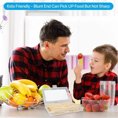 OFREJUCZ Mini tenedores de bambú aperitivos