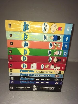 Huge Family Guy DVD Lot Volumes 1-10 & Star Wars Parody (Blue Harvest/Dark Side) - image 1 of 4