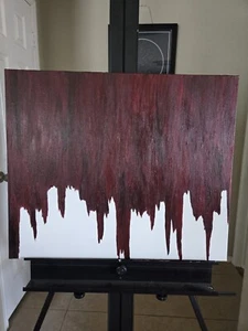 Seeing Red- 20X24 - Original Acrylic Abstract Painting on Stretched Canvas - Picture 1 of 3