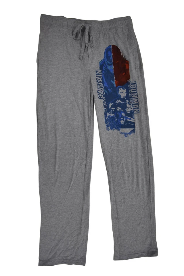 Pantalones de pijama de salón Iron Man Team Capitán América vs Team Marvel para hombre nuevos M, L Foto 1 de 1