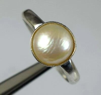 Anillo de Tahití Blanco Mar del Sur Perla 11,95 quilates Natural Redondo Para Hombre Último Diseño Foto 1 de 4