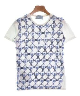 Camiseta PRADA/corte y cosido blanco x azul (patrón de flores) 38 (aprox. S) 2200474206177 Foto 1 de 4