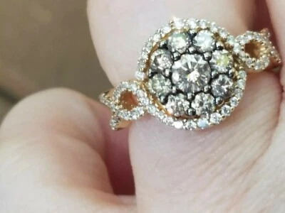 Anillo LeVian Oro 14k Chocolate y Diamantes Blancos - Talla 6, más de 1,25 quilates Foto 1 de 4