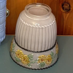 Satin Glass Reverse Painted Bell Lamp Shade - Foto 1 di 1