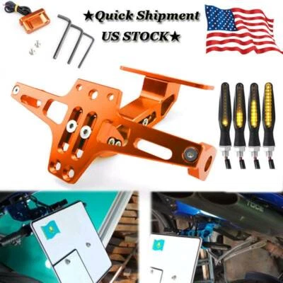 Luces de señal eliminadoras de guardabarros de ajuste universal para Honda CBR600RR 1000RR 300R 250 Foto 1 de 4