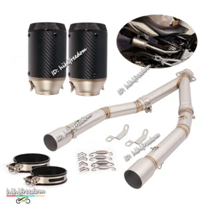 Silenciador de carbono izquierdo derecho tubo de escape delantero 51 mm para BMW G310GS G310R 2017-2024 - Imagen 1 de 12
