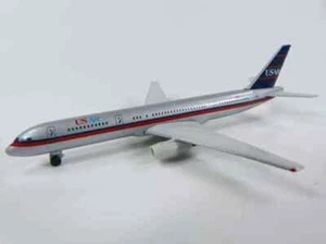 1:500 Herpa USAir Airlines Boeing 757 200 Jet Scale Model Metal Passenger - Picture 1 of 3