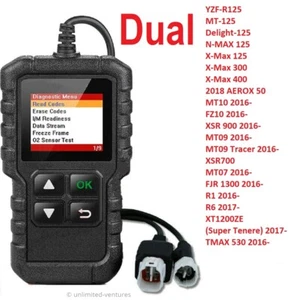 Fault code scanner diagnostic OBD2 tool for Yamaha 3 and 4 pin motorcycle - Picture 1 of 4