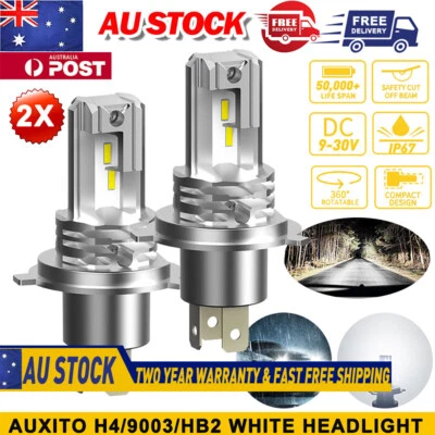AUXITO H4 LED Headlight 6500K Globe Bulb 12/24V Conversion Globe Kit Canbus Free - image 1 of 4