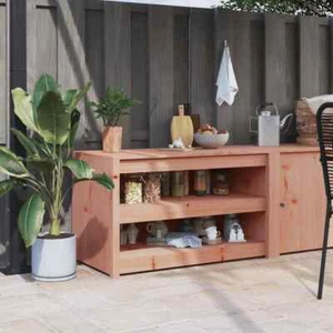 NNEVL Outdoor Kitchen Cabinet 106x55x64 cm Solid Wood Douglas - Picture 1 of 10