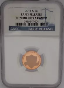 2011-S Lincoln Shield Cent NGC PF70 RED ULTRA CAMEO ER -Perfect GEM GRADED PROOF - Picture 1 of 7