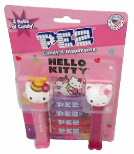 HELLO KITTY Dispenser 2 pezzi con 4 rotoli di caramelle ~ HELLO KITTY BEE & RAINBOW KITTY - Foto 1 di 1