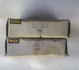 NSK 7306 BW ANGULAR CONTACT BALL BEARING Steel Cage JAPAN LOT OF 2 PCS 7306BW - Picture 1 of 8