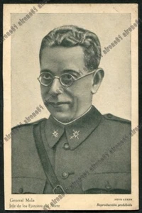 SPAIN BURGOS CIVIL WAR 1939 - GUERRA DI SPAGNA - GENERAL MOLA Cartoncino foto - Imagen 1 de 2
