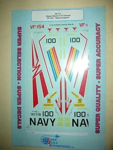 "Calcomanía Super Escala 32-111 Tormenta del Desierto F-14 Tomcat VF-154 ""Caballeros Negros"" (S 4) - Imagen 1 de 1