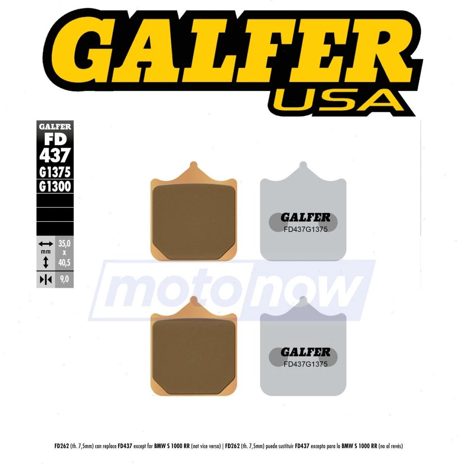 Galfer Brakes HH Sintered Brake Pads for 2009-2020 BMW S1000RR - Brake Brake tx - Image 1 of 4