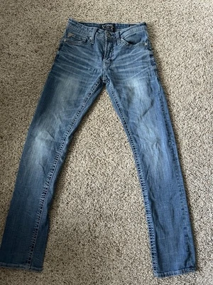 Pantalones de mezclilla Salvage SLVG para hombre 30L Havoc calce recto ajustado (desgarro en el bolsillo trasero) Foto 1 de 4