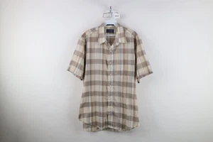 Vtg 80s 90s Levis Mens Large Faded Sheer Thin Short Sleeve Collared Button Shirt - Picture 1 of 13