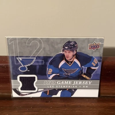 UD Game Jersey - Lee Stempniak - St.Louis Blue NHL -08-09 Upper Deck Series One - Image 1 of 2
