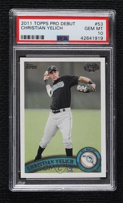 2011 Topps Pro Debut Christian Yelich #53 PSA 10 GEM MT - Image 1 of 2