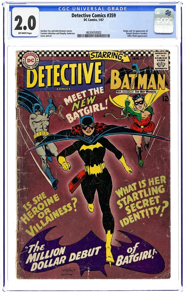 Detective Comics #359 CGC 2.0 1967 4630450002 1st new Batgirl Barbara Gordon - Image 1 of 2