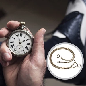 Relojes mecánicos de cadena de reloj de bolsillo de 2 unidades para hombre llavero hombre colgante de metal - Imagen 1 de 12