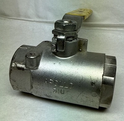 Apollo 1” Shut Off Ball Valve Inline 316 Stainless Steel 2000 WOG Full Flow Used - Image 1 of 4