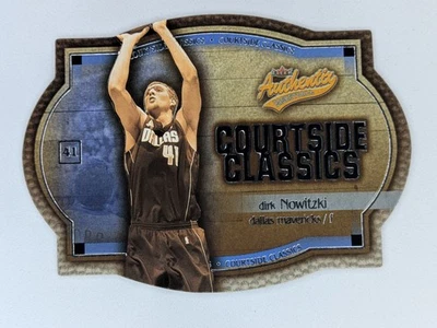 2002-03 Authentix #10 CC Dirk Nowitzki Courtside Classics Silver #/750 Mavericks - Image 1 of 2