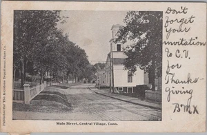 Main Street Central Village Connecticut CT 1905 Keystone Dept Store Postcard - Picture 1 of 4