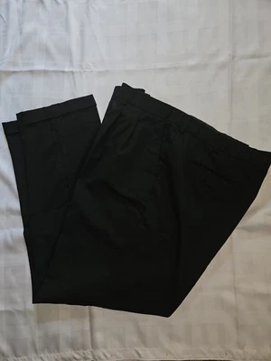 Hombre Negro Puños, George Foreman 48"/35" Pantalones de Vestir, Banda Confort, (8) Foto 1 de 4