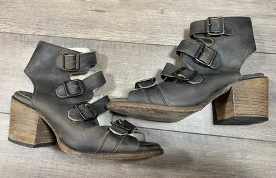 Freebird Steven Quail Gladiator Brown Gray Leather Boot Sandals Womens Size 9 - Image 1 of 4
