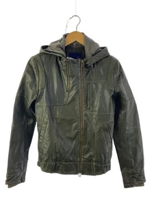 AVIREX Leather Jacket Blouson S KHK Used - Picture 1 of 4