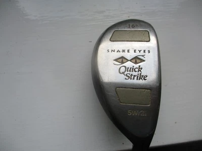 Snake Eyes Quick Strike 5w/21 Hybrid 18 Degree Reg Flex Shaft Golf Club 40" Lg - Image 1 of 4