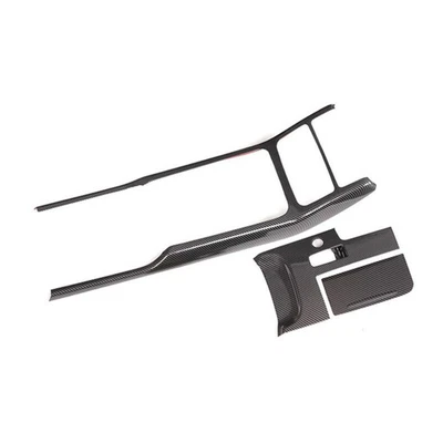 Carbon Fiber Central Console Gear Shift Panel Trim 3pcs For Audi S8 A8 2011-2018 - Image 1 of 4