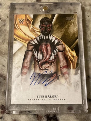 2019 Topps WWE Undisputed The Demon Finn Balor Gold Parallel On Card Auto 2/10 - Image 1 of 2