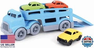 Blue Car Carrier Toy - Eco-Friendly, BPA-Free, Pretend Play, Kids Vehicle - Picture 1 of 16
