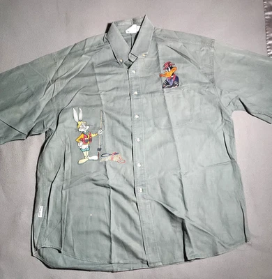Vintage 90s Acme Clothing Co Shirt Mens Large Bugs Bunny Looney Tunes Button Up - Image 1 of 4