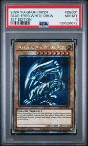 YuGiOh Blue Eyes White Dragon MP24-DE001 Quarter Century Secret Rare GERMAN PSA - Picture 1 of 2