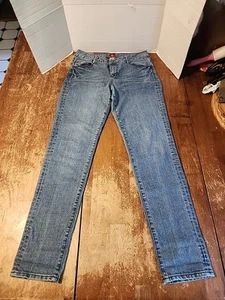 Sasson Skinny Leg Shuffle Denim Jeans Women's 10 Blue Last Dance Wash Mid Rise - Picture 1 of 8