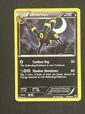 Pokemon Umbreon Dark Explorers 61/108 Vintage 2012 LP Condition - Image 1 of 4