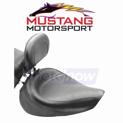 Mustang Wide Touring Vintage Solo Seat with Driver Backrest for 2007-2017 ff - Image 1 of 4