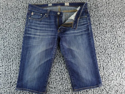 Bermuda AG Adriano Goldschmied Feminina 29 Malibu Comprimento Curto Azul Escuro - Imagem 1 de 4