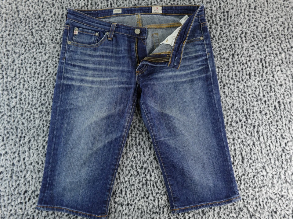 Pantalones Cortos AG Adriano Goldschmied Mujer 29 Malibu Bermuda Largo Corto Azul Oscuro Foto 1 de 4