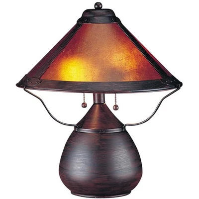 CAL Lighting & Accessories BO-464 Mica Table Lamp Rust - Image 1 of 2