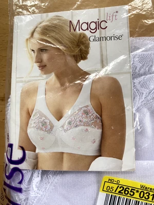 Glamorise - Stütz-BH - Magic lift - große Größen - 95E - weiß - NEU & OVP - Bild 1 von 4