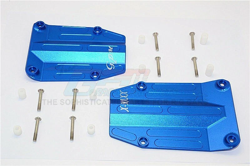 GPM Racing Aluminium Centre Skid Plate Traxxas X-Maxx 2pcs set TXM332-B - Image 1 of 1