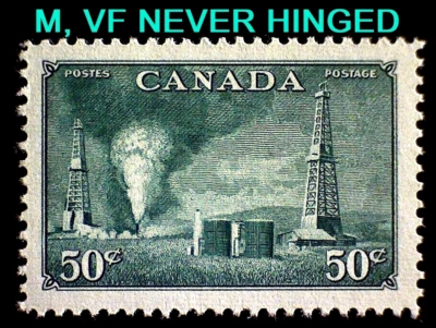 *CHOICE VF NH* Canada Sc#294 Oil Wells (1950), MINT NEVER HINGED - Image 1 of 3