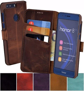 Honor 8 | Honor 9 | Ledertasche Book Tasche Klapp Hülle Schutzhülle Wallet Case - Photo 1/11