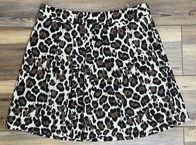 Minifalda Banana Republic para mujer talla 4 marrón estampado animal guepardo forrada usada en excelente estado Foto 1 de 4