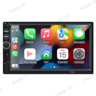 Radio Doble Din Coche Estéreo Pantalla Táctil Bluetooth FM USB Carplay Android Automático Foto 1 de 4